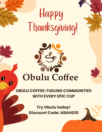 Happy Thanksgiving! Special holiday discount code for Obulu inside!